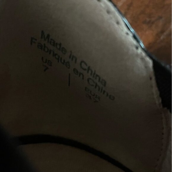 Cap Toe Black Patent Ballerina Flats Slip On Shoes - Picture 6 of 9